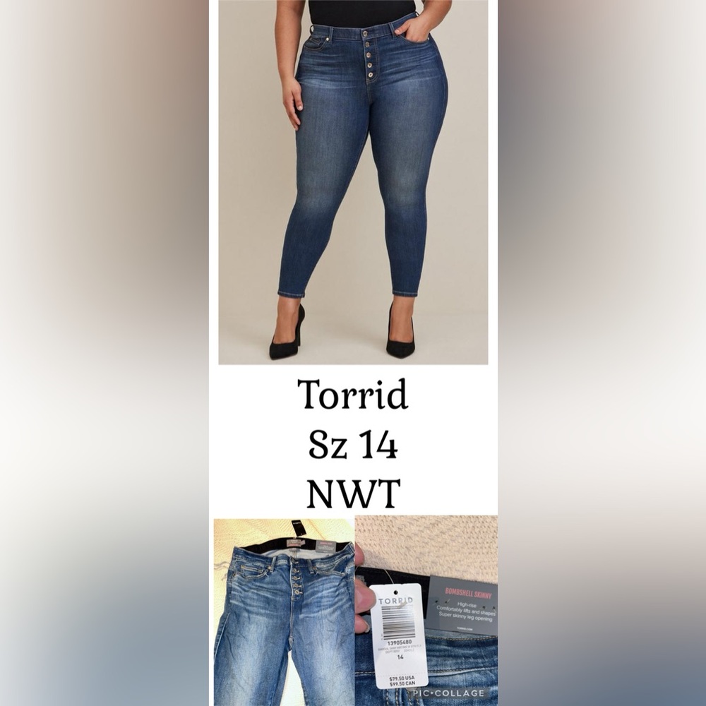 TORRID Bombshell Skinny Jeans Sz 14 NWT